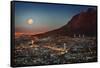 Cape Town under Full Moon-Jon Hicks-Framed Stretched Canvas
