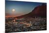 Cape Town under Full Moon-Jon Hicks-Mounted Photographic Print