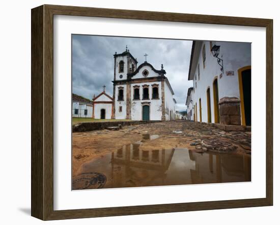 Capela De Santa Rita, An Old Historic Church in Paraty-Alex Saberi-Framed Premium Photographic Print