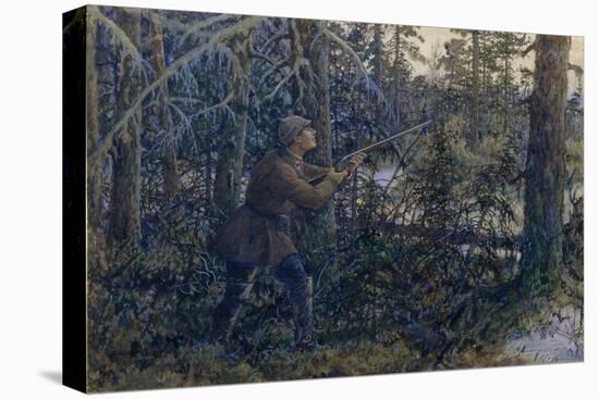 Capercaillie Hunting, 1937-Ernest Ernestovich Lissner-Stretched Canvas