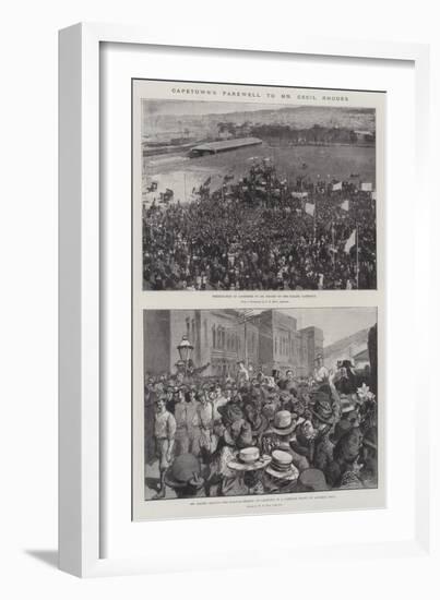 Capetown's Farewell to Mr Cecil Rhodes-null-Framed Giclee Print