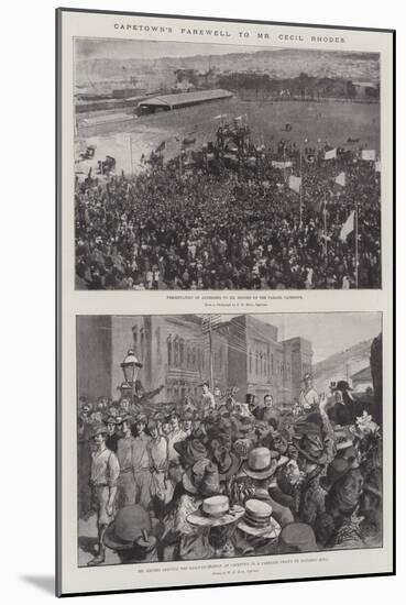 Capetown's Farewell to Mr Cecil Rhodes-null-Mounted Giclee Print