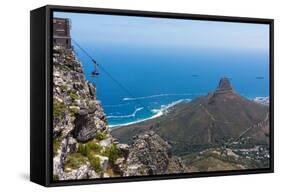 Capetown, Table Mountain, Cableway-Catharina Lux-Framed Stretched Canvas