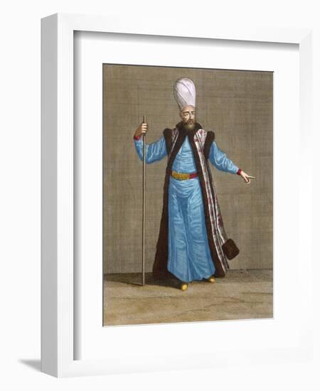 Capidgi-Bachi, Plate 15-Jean Baptiste Vanmour-Framed Giclee Print