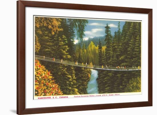 Capilano Bridge, Vancouver, British Columbia-null-Framed Premium Giclee Print