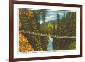 Capilano Bridge, Vancouver, British Columbia-null-Framed Premium Giclee Print