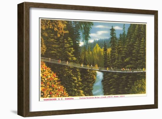 Capilano Bridge, Vancouver, British Columbia-null-Framed Art Print