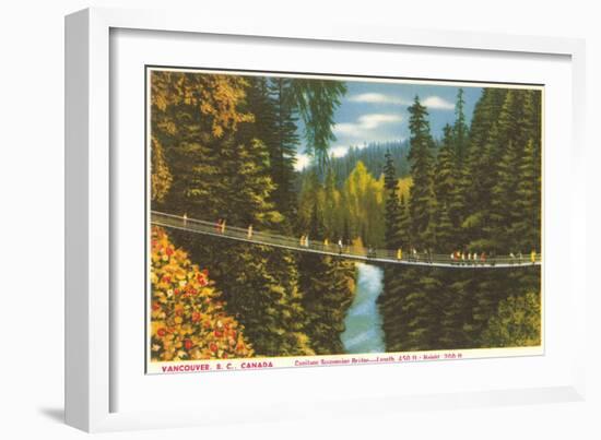 Capilano Bridge, Vancouver, British Columbia-null-Framed Art Print