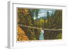 Capilano Bridge, Vancouver, British Columbia-null-Framed Art Print