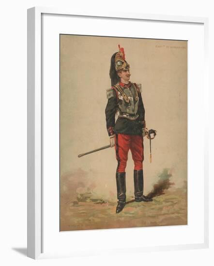 Capitaine De Cuirassiers-null-Framed Giclee Print