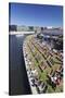 Capital Beach bar at Spreebogen Park, TV Tower, Berlin, Germany, Europe-Markus Lange-Stretched Canvas