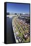 Capital Beach bar at Spreebogen Park, TV Tower, Berlin, Germany, Europe-Markus Lange-Framed Stretched Canvas