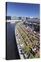 Capital Beach bar at Spreebogen Park, TV Tower, Berlin, Germany, Europe-Markus Lange-Stretched Canvas