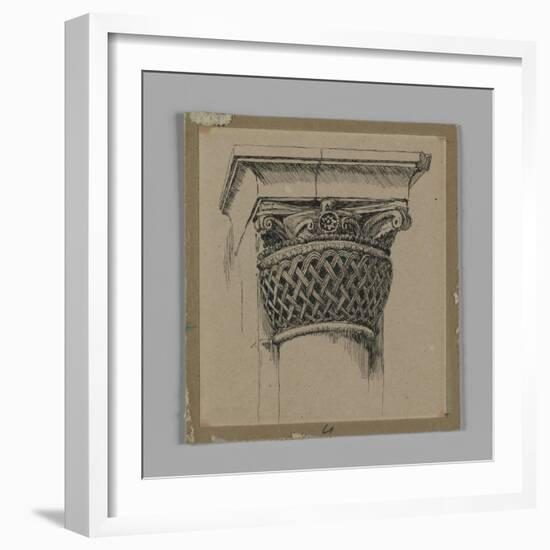 Capital from the Mosque of El-Aksa, Illustration from 'The Life of Our Lord Jesus Christ'-James Tissot-Framed Giclee Print