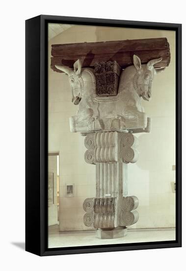 Capital in Persian Style, Column in Apadana, Palace of Darius the Great at Susa, Iran, c. 500 BC-null-Framed Stretched Canvas