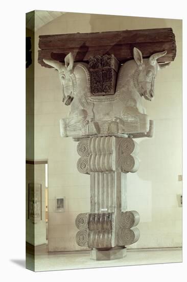 Capital in Persian Style, Column in Apadana, Palace of Darius the Great at Susa, Iran, c. 500 BC-null-Stretched Canvas