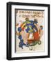 Capital Initial Letter Depicting Choosing of Fabric-null-Framed Giclee Print