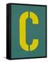 Capital Letter C on Wall.-Sabine Jacobs-Framed Stretched Canvas