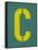 Capital Letter C on Wall.-Sabine Jacobs-Framed Stretched Canvas