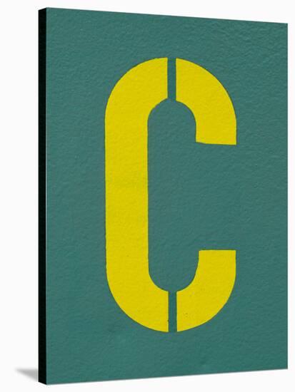 Capital Letter C on Wall.-Sabine Jacobs-Stretched Canvas