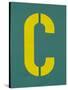 Capital Letter C on Wall.-Sabine Jacobs-Stretched Canvas