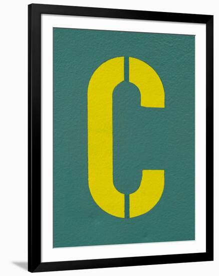 Capital Letter C on Wall.-Sabine Jacobs-Framed Photographic Print