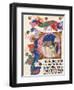 Capital Letter Illumination with Pupils of the School of the Man Who Sing-null-Framed Giclee Print