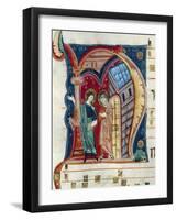 Capital Letter N Depicting the Annunciation, Miniature by Oderisi Da Gubbio-null-Framed Giclee Print