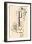 Capital Letter P Decorated with Plant and Bird Motifs .,1880 (Illustration)-Jules Auguste Habert-dys-Framed Giclee Print