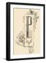 Capital Letter P Decorated with Plant and Bird Motifs .,1880 (Illustration)-Jules Auguste Habert-dys-Framed Giclee Print