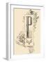 Capital Letter P Decorated with Plant and Bird Motifs .,1880 (Illustration)-Jules Auguste Habert-dys-Framed Giclee Print