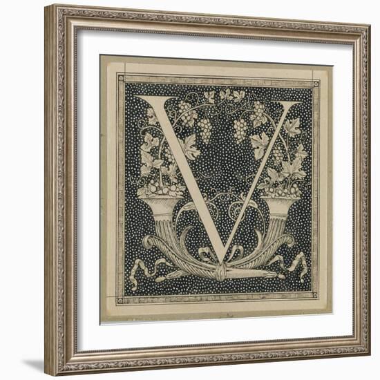 Capital Letter V, Illustration from 'The Life of Our Lord Jesus Christ'-James Tissot-Framed Giclee Print