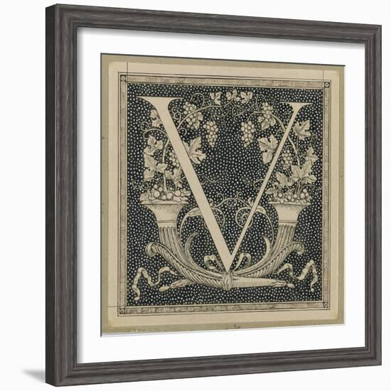 Capital Letter V, Illustration from 'The Life of Our Lord Jesus Christ'-James Tissot-Framed Giclee Print