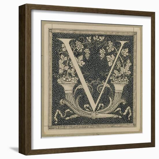 Capital Letter V, Illustration from 'The Life of Our Lord Jesus Christ'-James Tissot-Framed Giclee Print