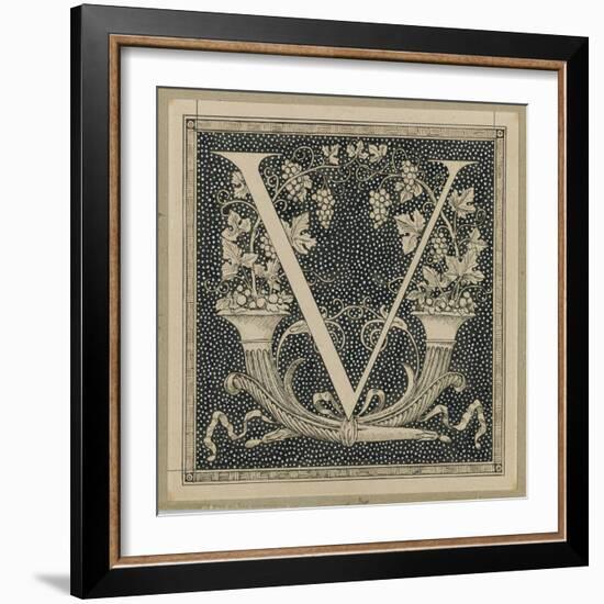 Capital Letter V, Illustration from 'The Life of Our Lord Jesus Christ'-James Tissot-Framed Giclee Print