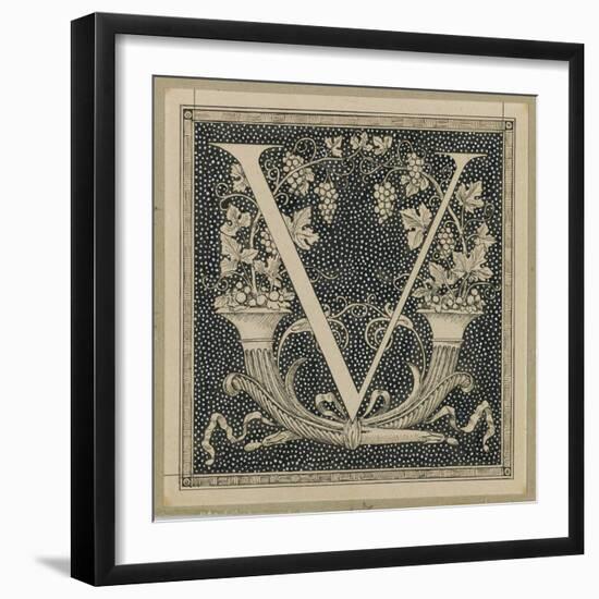 Capital Letter V, Illustration from 'The Life of Our Lord Jesus Christ'-James Tissot-Framed Giclee Print