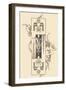 Capital Letter W Decorated with Plant and Bird Motifs .,1880 (Illustration)-Jules Auguste Habert-dys-Framed Giclee Print