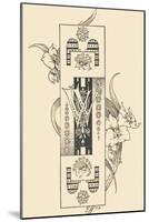 Capital Letter W Decorated with Plant and Bird Motifs .,1880 (Illustration)-Jules Auguste Habert-dys-Mounted Giclee Print