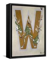 Capital Letter W, from L'Art Croquis D'Animaux, Published Paris, c.1920-Jean Saude-Framed Stretched Canvas