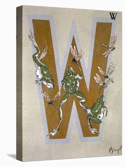 Capital Letter W, from L'Art Croquis D'Animaux, Published Paris, c.1920-Jean Saude-Stretched Canvas