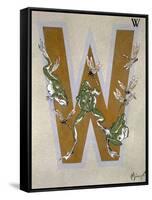 Capital Letter W, from L'Art Croquis D'Animaux, Published Paris, c.1920-Jean Saude-Framed Stretched Canvas