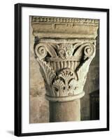 Capital of the Crypt of the San Michele Maggiore Basilica, Pavia. Italy, 11th-15th Centuries-null-Framed Giclee Print