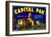 Capital Pak Pear Label-null-Framed Art Print