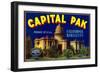 Capital Pak Pear Label-null-Framed Art Print