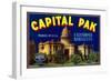 Capital Pak Pear Label-null-Framed Art Print