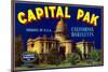 Capital Pak Pear Label-null-Mounted Art Print