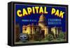 Capital Pak Pear Label-null-Framed Stretched Canvas