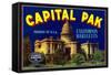 Capital Pak Pear Label-null-Framed Stretched Canvas