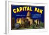 Capital Pak Pear Label-null-Framed Art Print