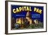 Capital Pak Pear Label-null-Framed Art Print